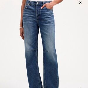 Madewell Darted Barrel-Leg Jeans in Medium Blue Wash